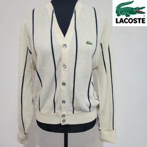 Lacoste Izod Vintage Button Down Cardigan Sweater Top Men's Size Small
